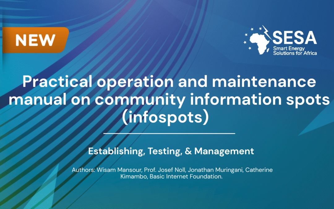 New publication: Practical operation and maintenance manual on community information spots (infospots)