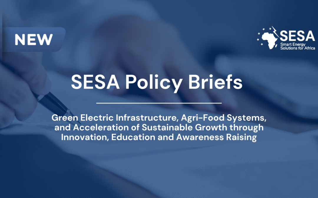 SESA Policy briefs on Green electric infrastructure, Agri-food systems, and Acceleration of sustainable growth through Innovation, Education and Awareness Raising